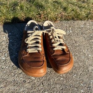 Splay Shoes Unisex Mens Womens Chestnut Brown Leather Lace Up Barefoot Wide Toe